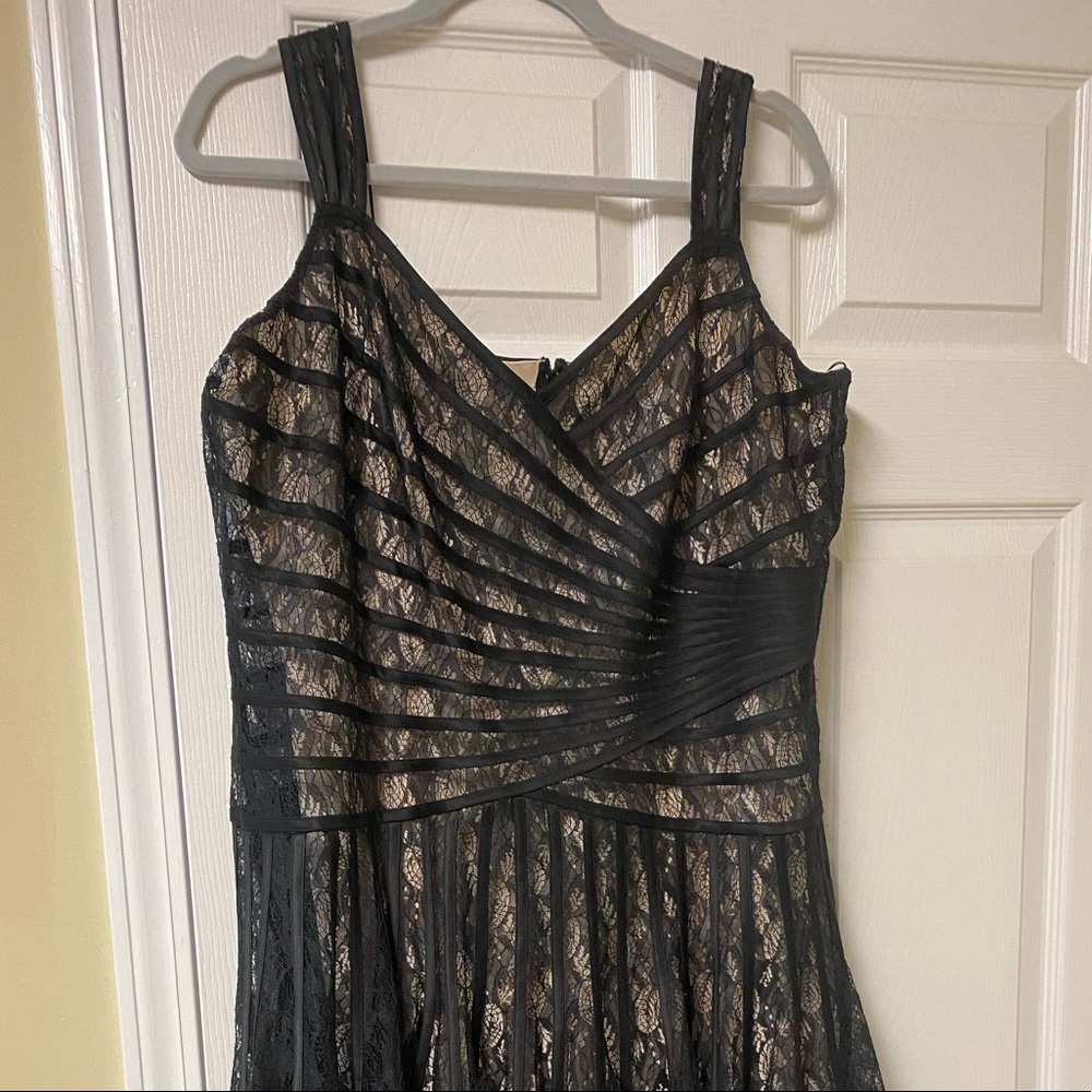 Tea length lace formal dress